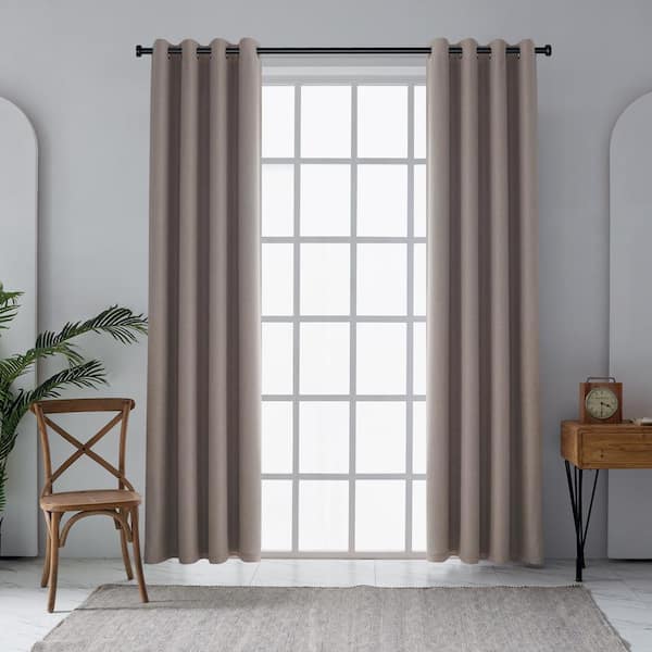 Lyndale Decor Clarkson Blackout Curtain 63 in.L x 52 in.W in Beige