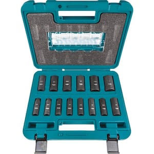 3/8 in. 6-Point Fractional Deep Impact Socket Set (14-Piece)