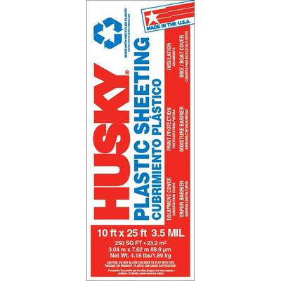  How many stars would you give Husky 10 ft. x 25 ft. Black 3.5 mil Polyethylene Sheeting, Blacks?