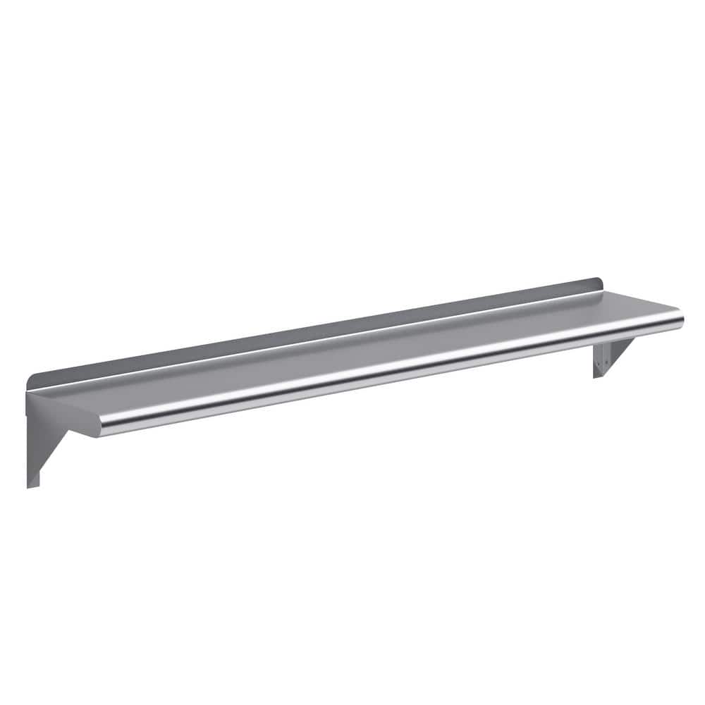 48" Stainless Steel Wall Shelf with Brackets