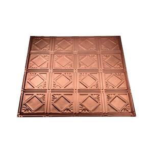 Ludington 2 ft. x 2 ft. Nail-Up Tin Ceiling Tile in Penny Vein (Case of 5)