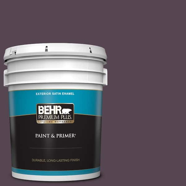 BEHR PREMIUM PLUS 5 gal. #680F-7 Baritone Satin Enamel Exterior Paint & Primer