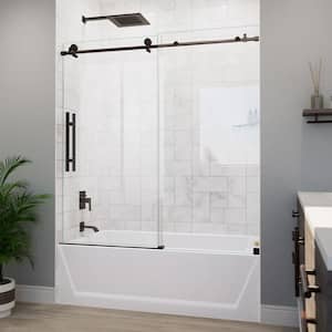 Enigma-X 55-59 in. W x 62 in. H Clear Sliding Tub Door in Oil Rubbed Bronze