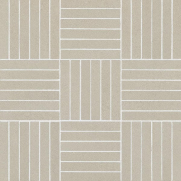 Bedrosians Sample-Sahara 4 in. x 5 in. Matte Grey Porcelain Mosaic Subway Tile