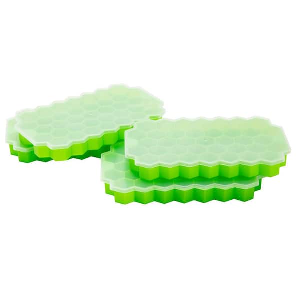 Mind Reader Silicone Green Hexagon Ice Mold Ice Trays (Set of 4) 4SICE-GRN  - The Home Depot