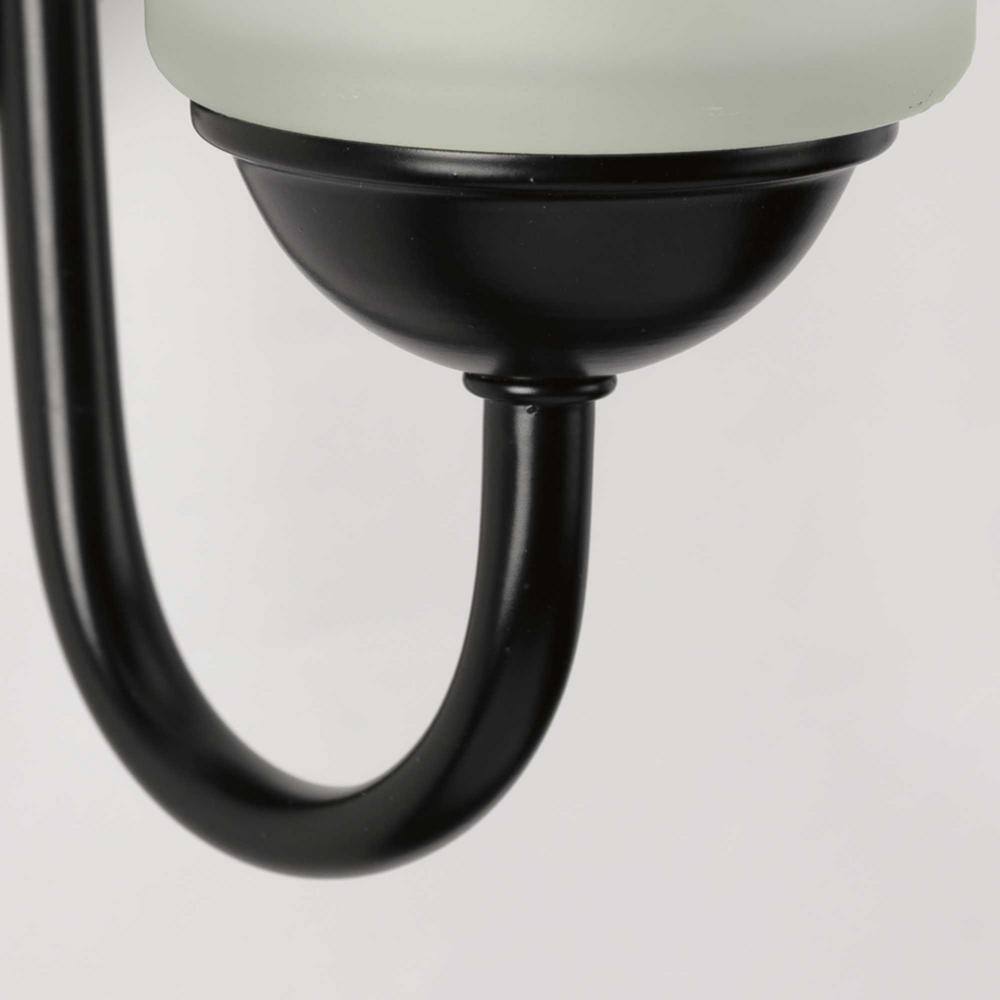 Matte Black Steel One-Light Bath Vanity Fixture