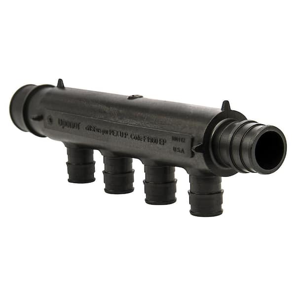 ProPEX 1 in. x 3/4 in. PEX Expansion Barb Engineered Polymer Open Multi-Port Tee, 1/2 in. Branches, 4-Outlets (10-Pack)