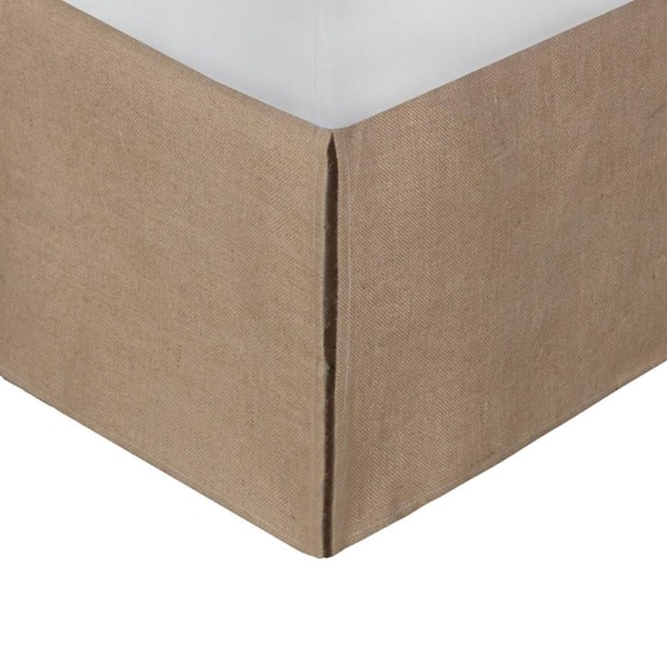 Benjara Kuma 15 in. Brown Full Size Bed Skirt BM307048 - The