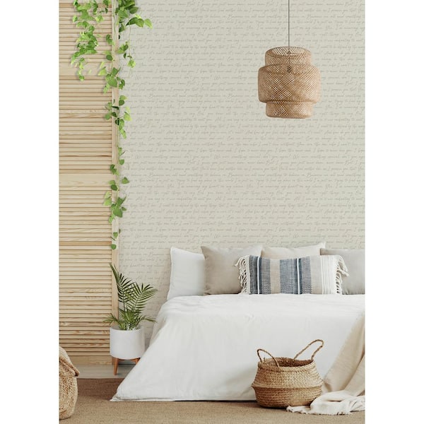 Love Letters Parchment Peel and Stick Wallpaper