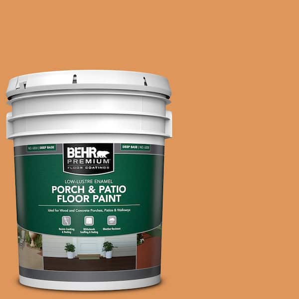 5 gal. #M230-6 Amiable Orange Low-Lustre Enamel Interior/Exterior Porch and Patio Floor Paint