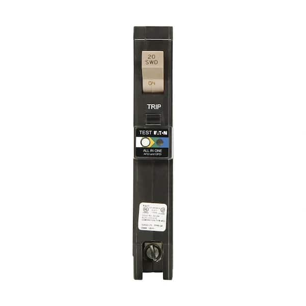 Eaton CH 20 Amp All in One AF/GF Plug-On-Neutral Breaker CHFP120A1CS ...