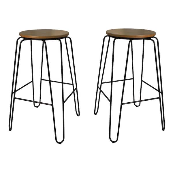 Carolina Chair & Table Ethan 29 in. Maple Stacking Stool (Set of 2)