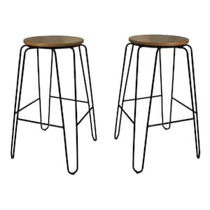Ethan 29 in. Maple Stacking Stool (Set of 2)