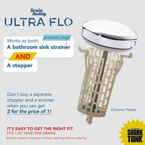 Tub Flo Stainless Steel Hair Catcher for Shower Tub and Sink Drains - Fits Most Drains with No Installation