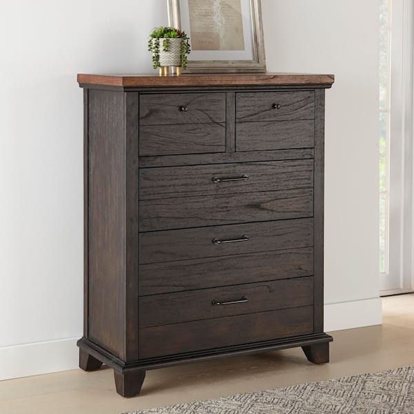 Steve Silver Bear Creek Brown 5 Drawers 42 in. Chest of Drawers