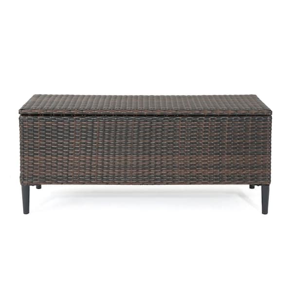 Rupert 30.71 Gal. Multi-Brown Faux Wicker Deck Box