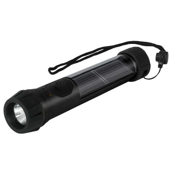 Hybrid Light Solar Flashlight - Black