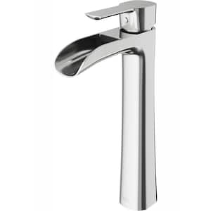 Niko Single Handle Single-Hole Bathroom Vessel Faucet in Brushed Nickel