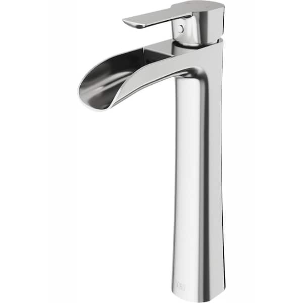 VIGO Niko Single-Handle Vessel Sink Faucet in Brushed Nickel