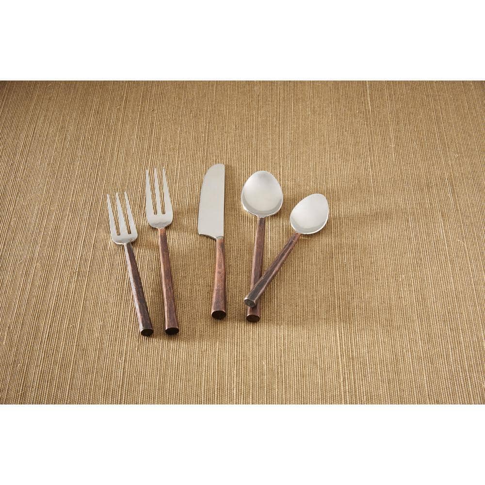 Pure Copper Cutlery Set Luxurious Dessert Spoon Dessert Fork