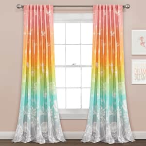 Rainbow Ombre Back Tab Room Darkening Curtain - 52 in. W x 84 in. L (Set of 2)