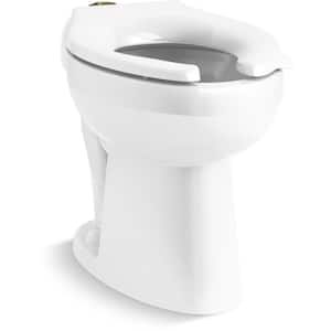 Highcliff Ultra-ADA-Height Elongated Flushometer Toilet Bowl Only with Top Spud in White