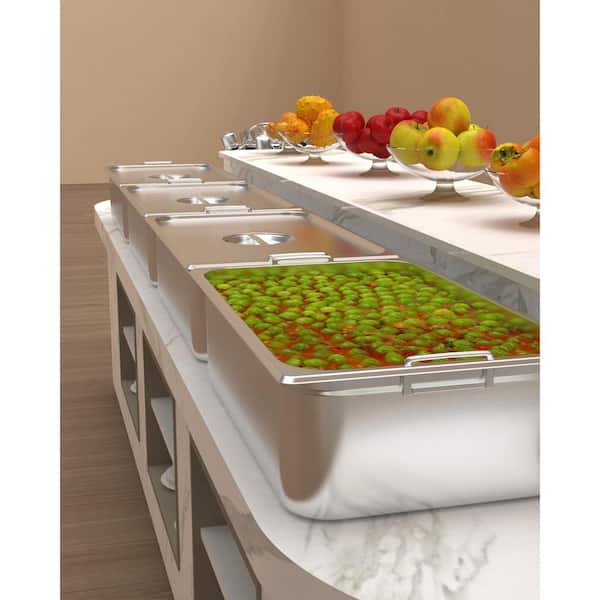 Garvee 6-Piece Stainless Steel Steam Table Hotel Pans, Full Size 6
