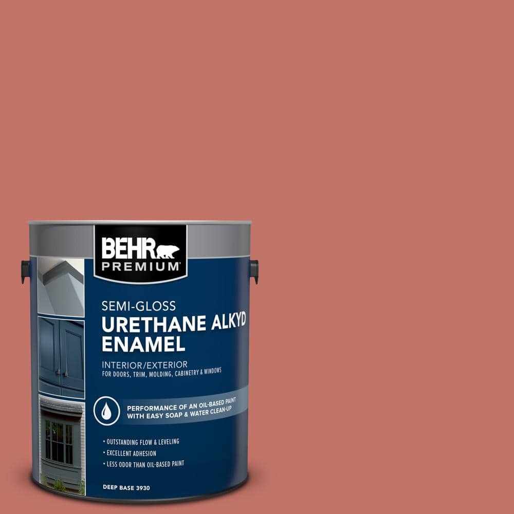 1 gal. #PPU1-05A Red Coral Urethane Alkyd Semi-Gloss Enamel Interior/Exterior Paint product image for price tracking