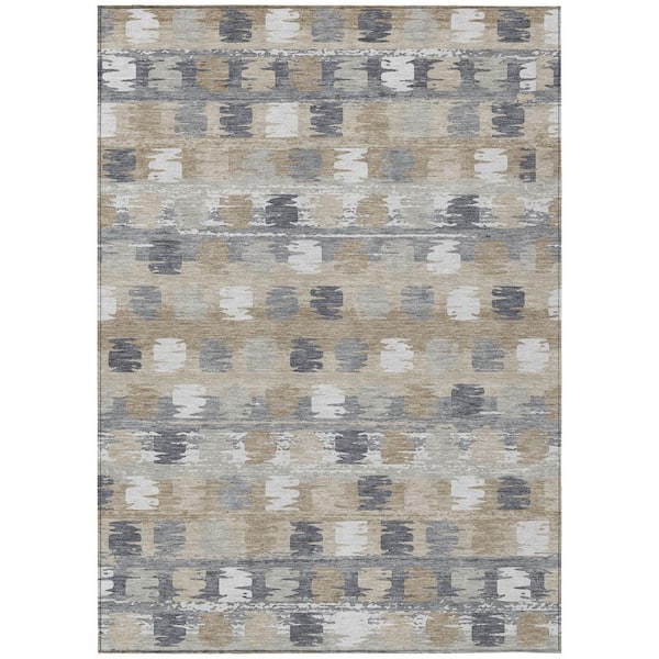 Chantille Machine Washable Indoor/Outdoor Abstract ACN2673 Beige 3 ft. x 4 ft. Area Rug