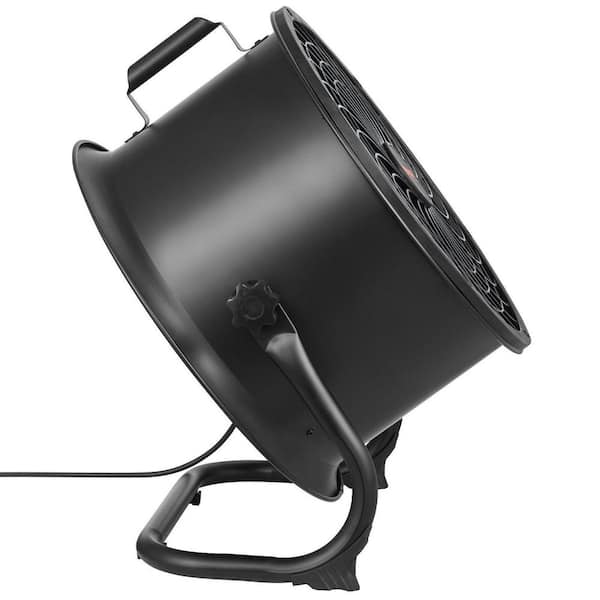 14 Inch Floor Fan 3 Speeds 360° Adjustable Tilt High-Velocity Industrial Fan in Black