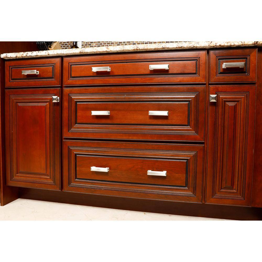 Satin Nickel 5" Modern Bar Pull with Mounting Hardware