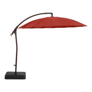 10 ft. Aluminum Cantilever Patio Umbrella in Chili