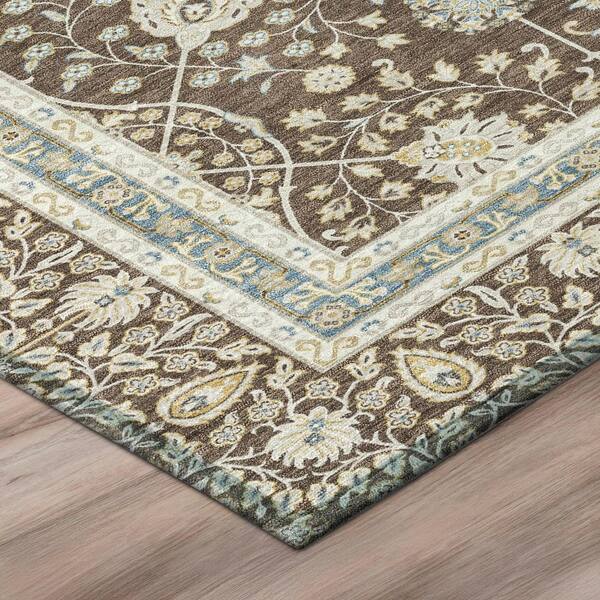 Chantille Machine Washable Indoor/Outdoor Abstract ACN3047 Coffee 2 ft. x 7 ft. Runner Rug