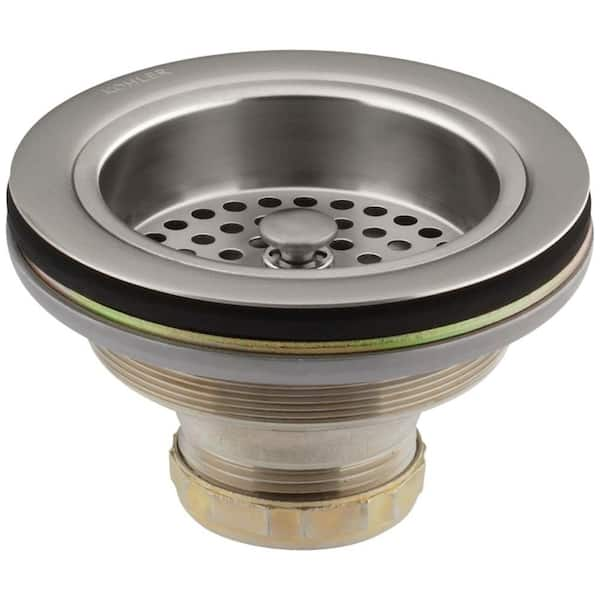 KOHLER Duostrainer 4-1/2 in. Sink Strainer in Vibrant Stainless