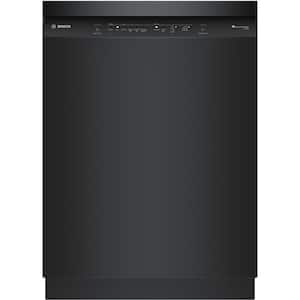 300 Series 24 in. Black Top Control Smart Built-In Stainless Steel Tub Dishwasher