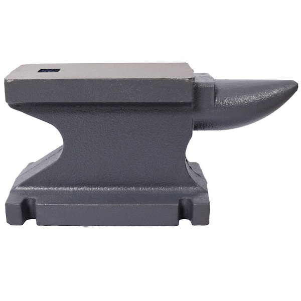 Tidoin 55 lb. Cast Iron Anvil with Single Horn Round Horn and