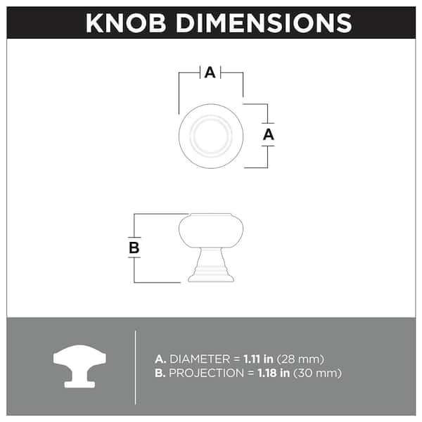 Porter 1-1/4 in. (32mm) Oil Rubbed Bronze Round Cabinet Knob (4-Pack) Porter 1-1/4 in. (32mm) Oil Rubbed Bronze Round Cabinet Knob (4-Pack)