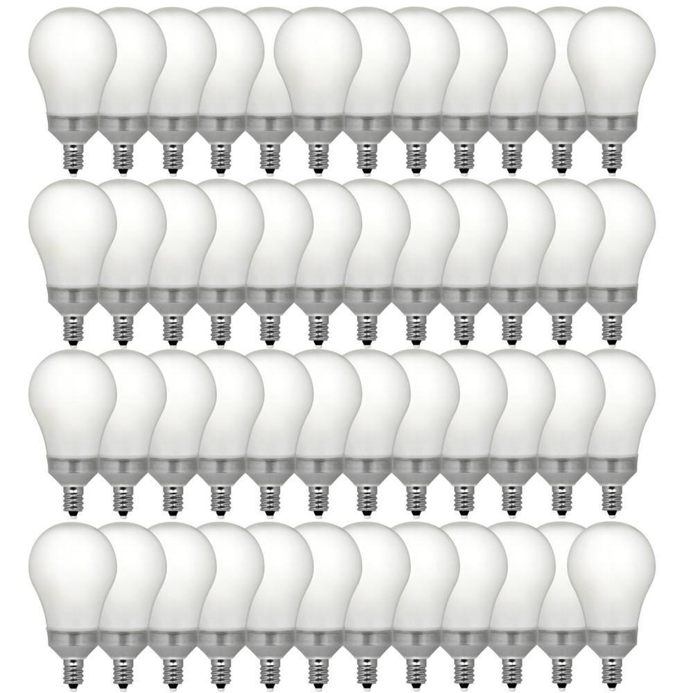 60W Equivalent A15 Candelabra Dimmable CEC Title 20 90+ CRI White Glass LED Ceiling Fan Light Bulb, Daylight (48-Pack) price history on PriceWatchPro