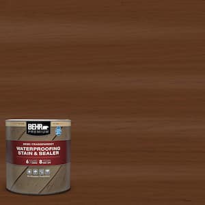 1 qt. #ST-110 Chestnut Semi-Transparent Waterproofing Exterior Wood Stain and Sealer