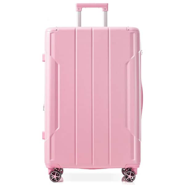 Tatahance 3-Piece Pink ABS Hardside Lightweight Luggage Set with