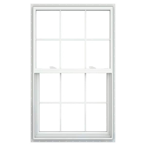 JELD-WEN 35.5 in. x 59.5 in. V-2500 Series White Vinyl Single Hung ...