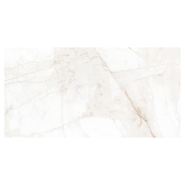 Spanish Marble Mirage Porcelain 12 in. x 24 in. Floor and Wall Tile Case - Gold (5-Pieces, 10.76 sq. ft. / Case)