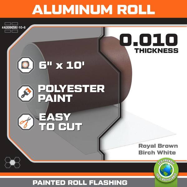 Gibraltar Building Products 24 in. x 10 ft. Aluminum Roll Valley Flashing  961-10-24 - The Home Depot