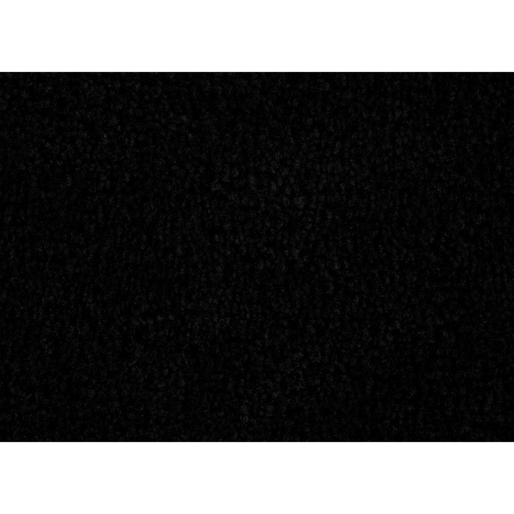 Serendipity Black Nylon Shaggy Bath Rug Set with Latex Backing