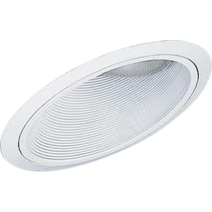 6 in. White Recessed Baffle Trim for Sloped Ceilings