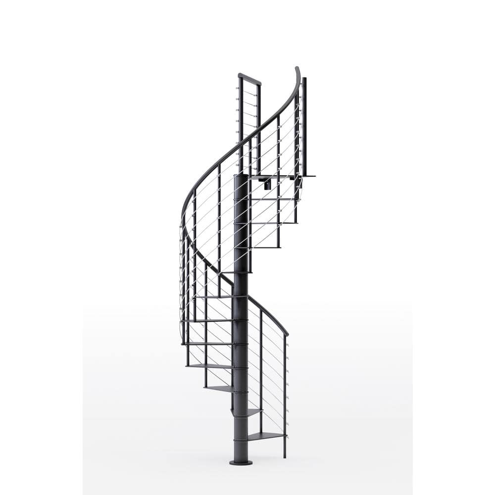 Hayden Black Interior 42in Diameter, Fits Height 119in - 133in, 1 36in Tall Platform Rail Spiral Staircase Kit price history on PriceWatchPro
