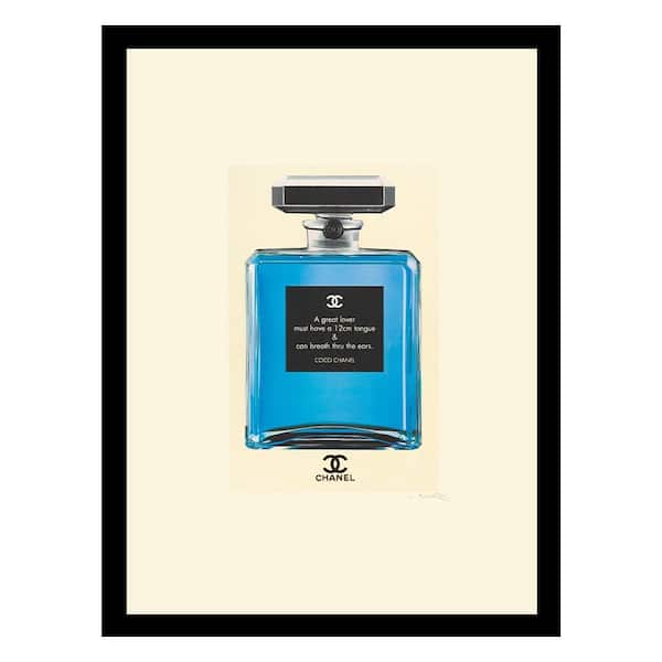 VENICE BEACH Collections Glam Perfume Bottle, Classic Quote by Fairchild Paris Framed Graphic Print Abstract Poster Art Print 18 in. x 14 in.
