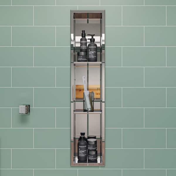 ALFI BRAND 36 in. x 8 in. x 4 in. Shower Niche in Polished Stainless Steel  ABN0836-PSS - The Home Depot