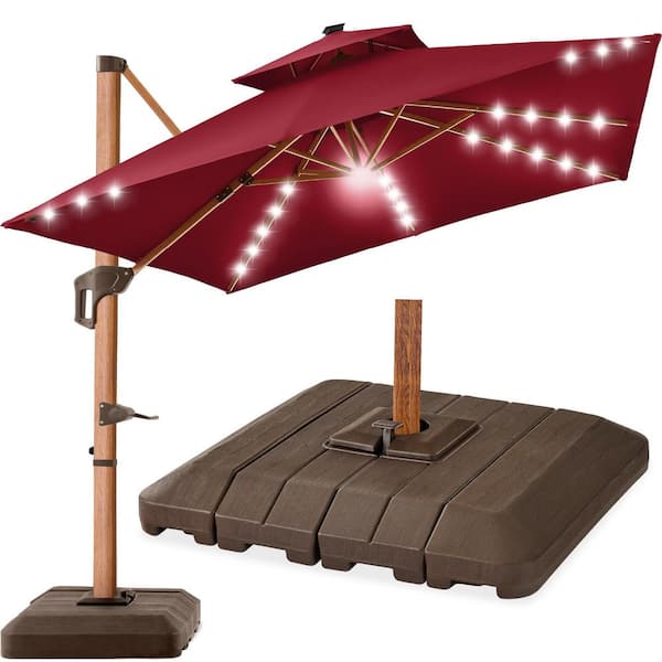 5 pcs patio dining chair set with umbrella hole SEGMART 5 Pieces PE Wicker Patio Dining Furniture Set, Counter Height