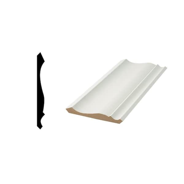 Woodgrain Millwork WG 45 9/16 in. x 5-1/4 in. x 144 in. Primed Finger-Jointed Crown ProPack Moulding